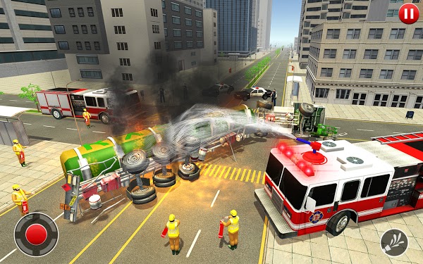 新的消防车驾驶模拟器3D灭火游戏