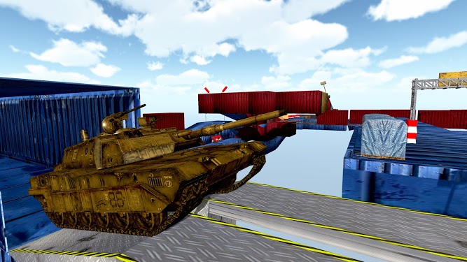陆军坦克不可能的轨迹极限驾驶模拟