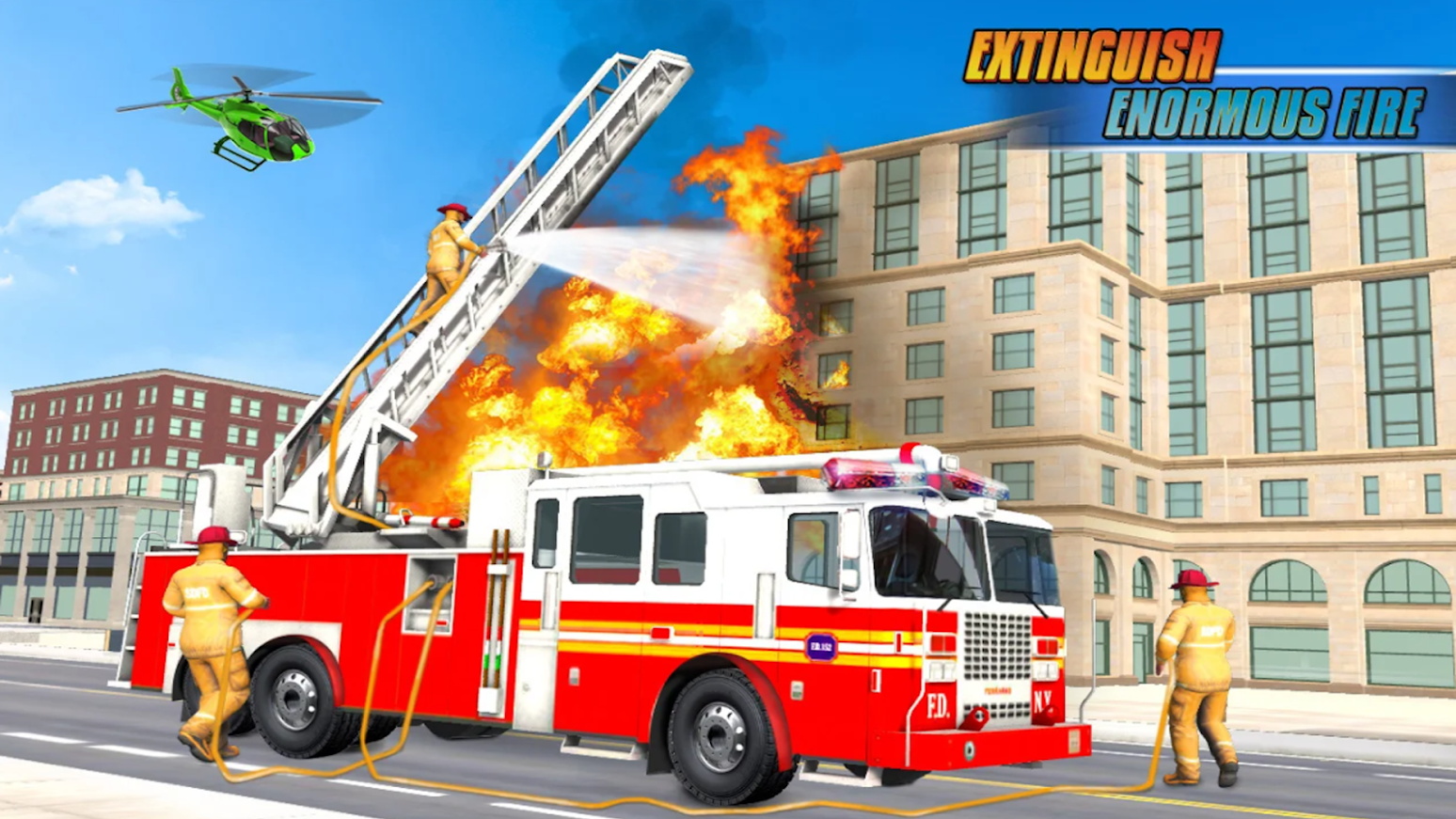 真实消防车模拟驾驶灭火游戏图片1